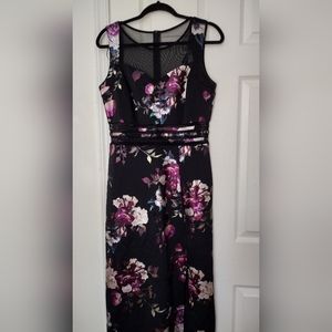 Enfocus Studio mesh floral sleeveless dress